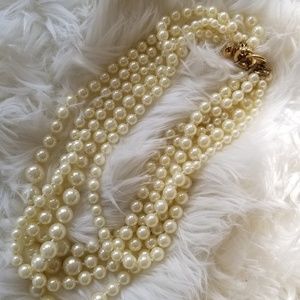 J. Crew Multi strand pearl necklace